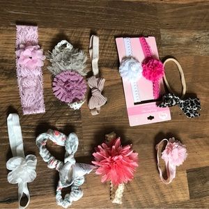 Newborn accessory LOT baby girl 27 pieces
